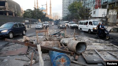 هدوء في العاصمة بيروت بعد تظاهرات واحتكاك مع الأمن في لبنان