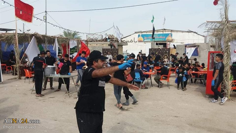 Photos: Danish Shiites moukeb serves pilgrims during Arbaeen march