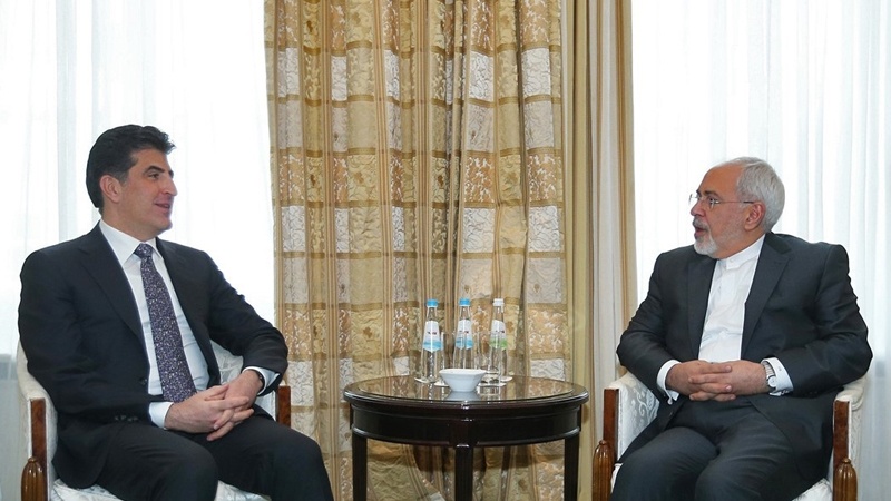 دیداری سەرۆکی ھەرێمی کوردستانی عێراق لەگەڵ وەزیری دەرەوەی ئێران