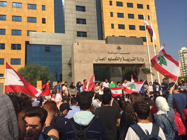 تظاهرات أمام مؤسسات عامة في مختلف المدن اللبنانية
