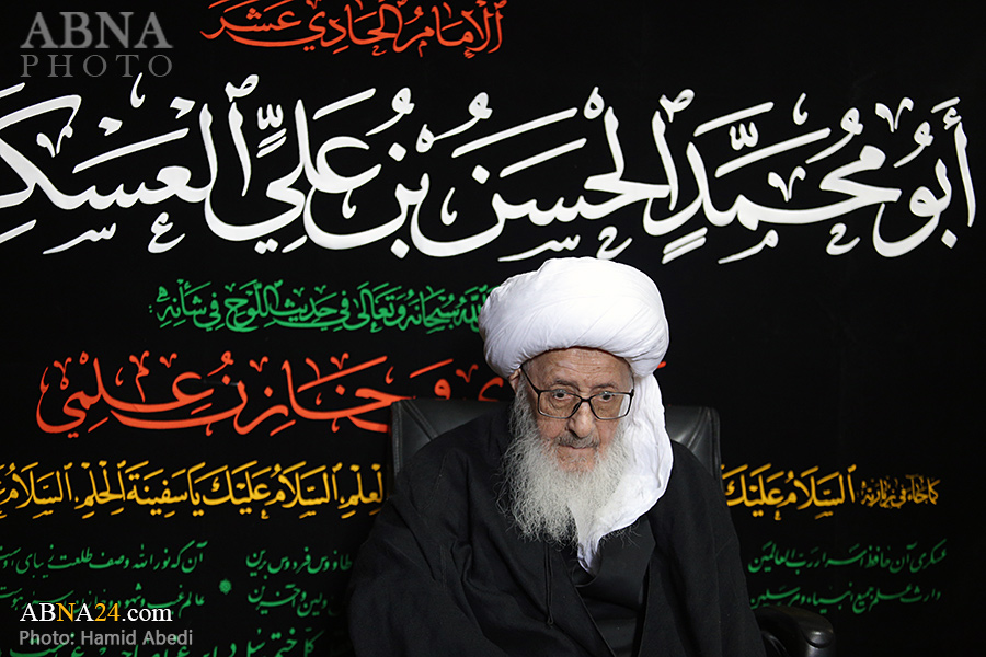 تقرير مصور/ آية الله "وحيد الخراساني" يحضر في مجلس عزاء بمناسبة استشهاد الامام الحسن (ع)