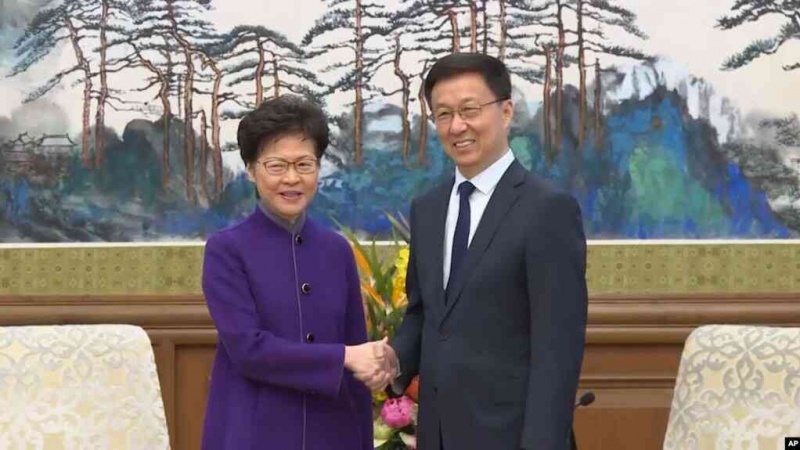 韩正会见林郑月娥称暴力活动不可容忍 未提及去留问题