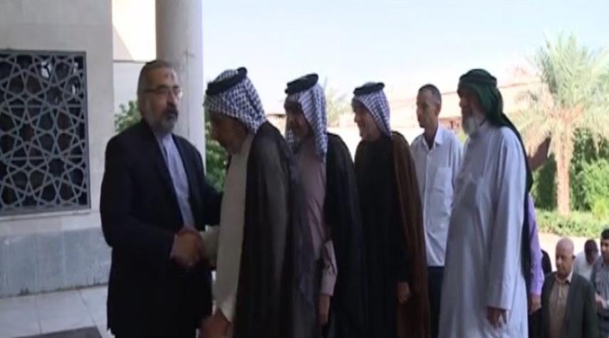 وجهاء العشائر في كربلاء يقدمون الاعتذار للشعب الايراني وحكومته بسبب الاعتداءات التي تعرضت لها القنصلية