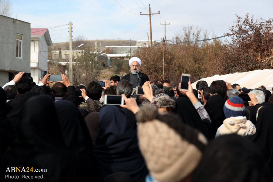 Berita Bergambar: Rouhani Lawat Kawasan Gempa Bumi
