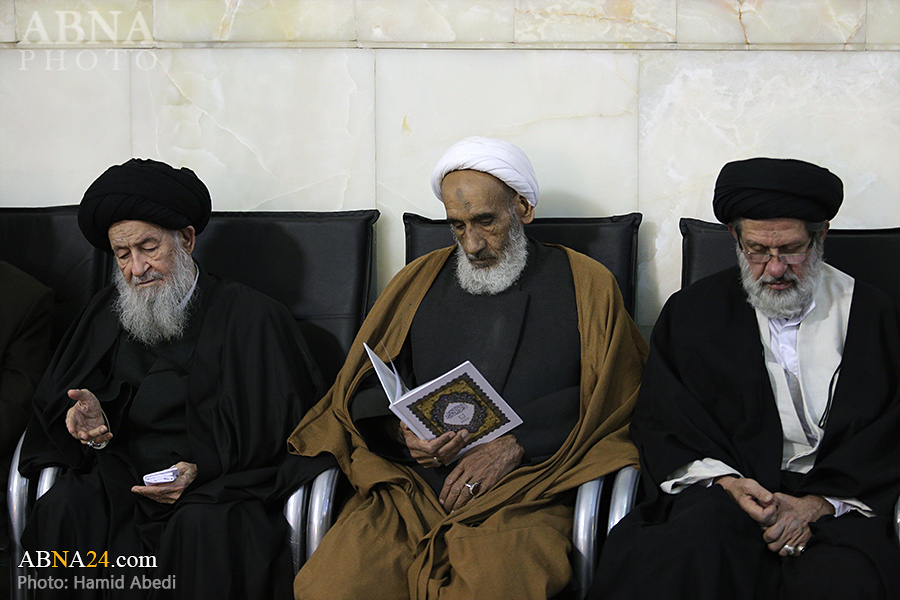 تقرير مصور/ مراجع التقليد وعلماء الدين يشاركون في مجلس تأبين آية الله "مير محمدي" برعاية قائد الثورة الاسلامية