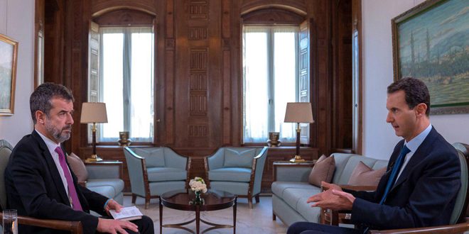 الرئيس الأسد: الحرب ضد الإرهاب لم تنته بعد.. الوجود الفرنسي في سورية احتلال 