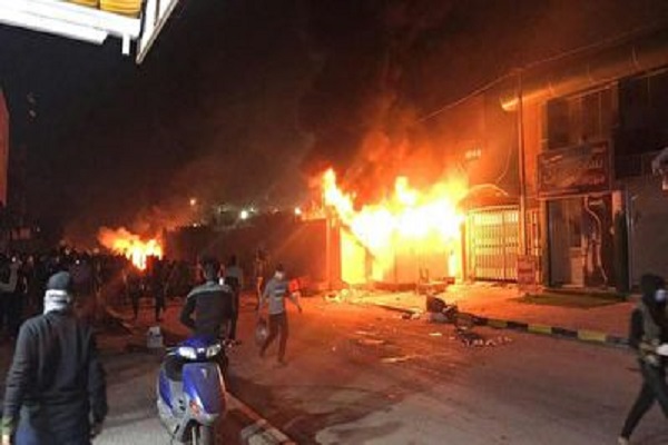 نجف اشرف میں ایرانی قونصلیٹ پھر نذر آتش