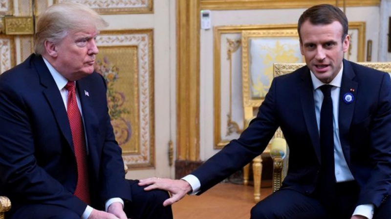 Trump'tan Macron'un NATO açıklamasına tepki