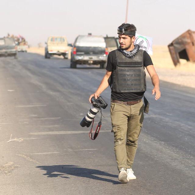 استشهاد مصور مديرية إعلام الحشد الشعبي أحمد مهنا أثناء مشاركته بالتظاهرات 