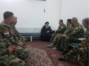 آية الله السيستاني يلتقي جرحى الجيش العراقي ويثمن تضحياتهم + (صور)