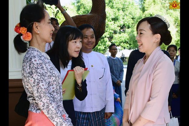 ႏိုင္ငံေတာ္၏အတိုင္ပင္ခံပုဂၢိဳလ္ကို  ဂ်ပန္ ေတာ္ဝင္မင္းသမီး လာေရာက္ေတြ႕ဆုံ 