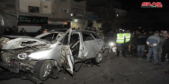 Une personne tombe en martyr dans l’explosion d’un engin explosif sur l’autoroute de Nahr Aïchet à Damas