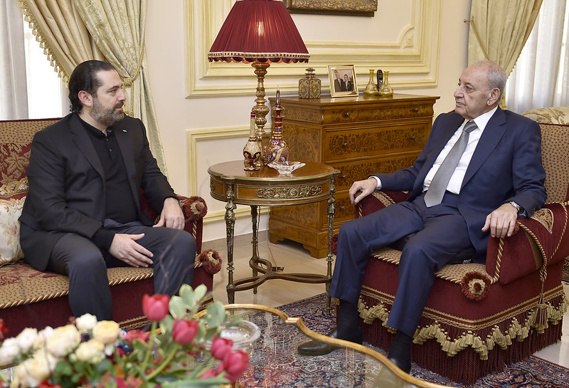 الرئيسين بري والحريري يؤكدان الاسراع بتشكيل الحكومة وعدم الانجرار نحو الفتنة