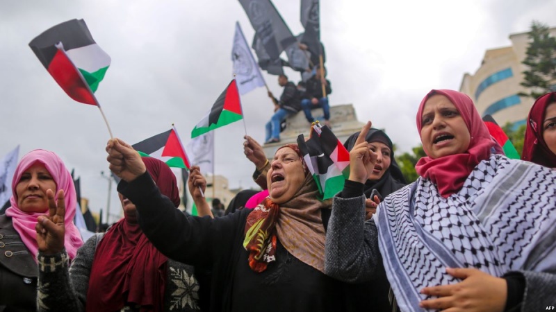 Podrška palestinskim zarobljenicima u Ramallahu