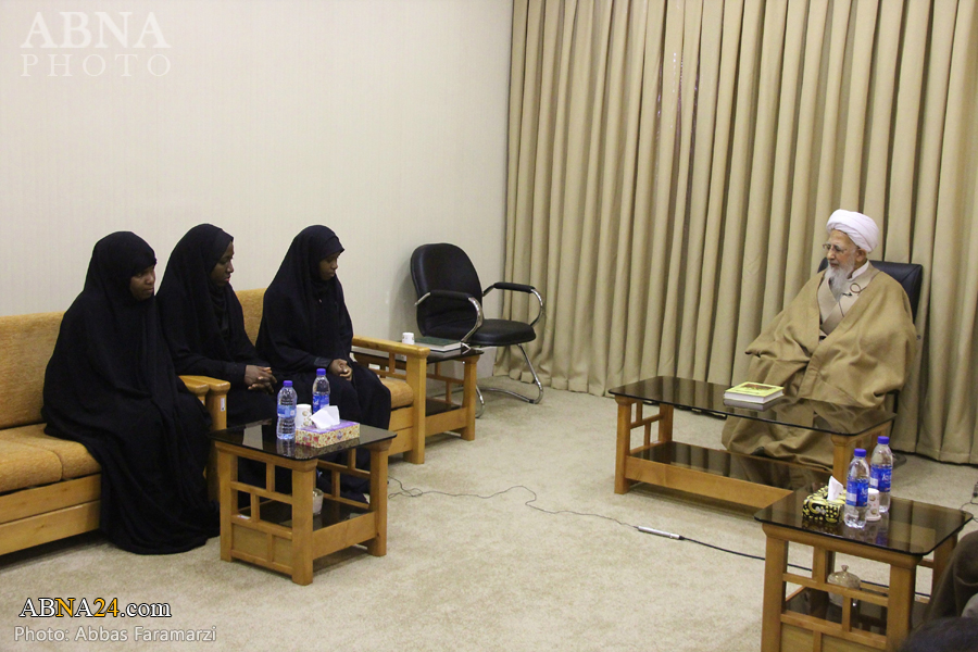 Photos: Daughters of Sheikh Zakzaky meet with top Shia scholars in Qom