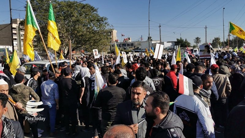 “人民动员”组织（Hashd al-Sha'abi）呼吁结束在美国驻巴格达大使馆前的示威活动