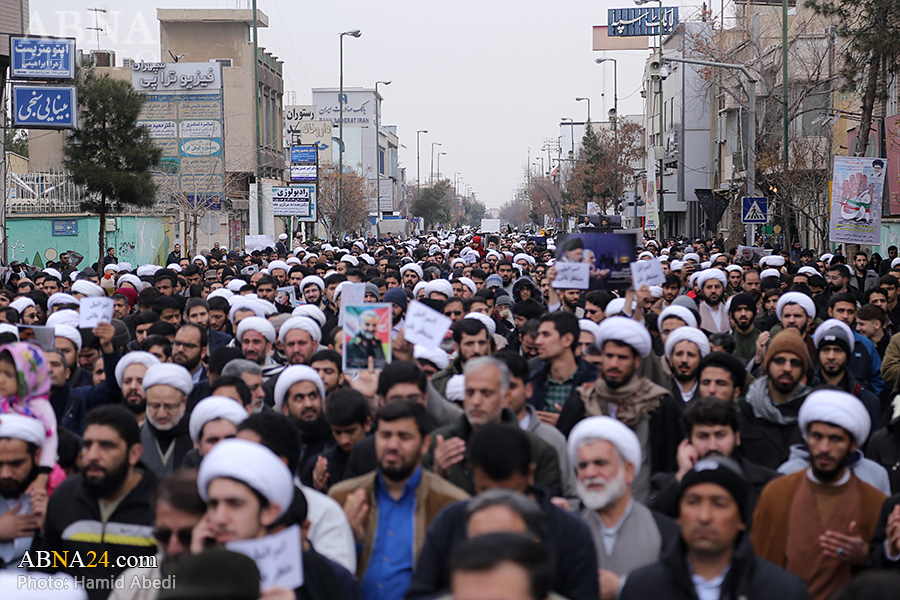 Photos: People in Qom hold anti-US rally over General Soleimani martyrdom