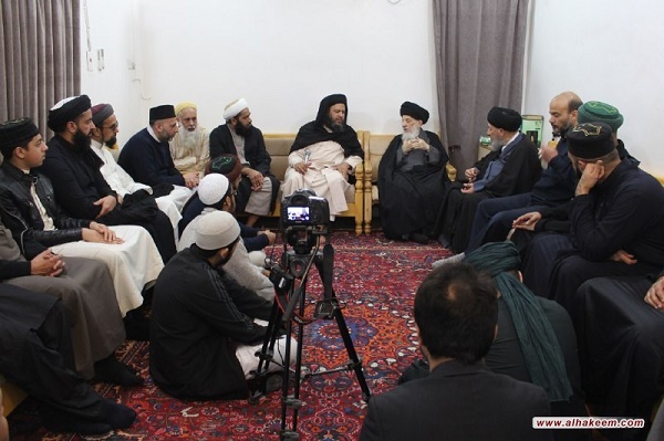 آية الله الحكيم يوصي المسلمين التآلف والتحابب بينهم وترسيخ المشتركات