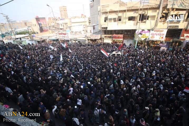 Huge crowds of Iraqis join General Soleimani’s funeral procession