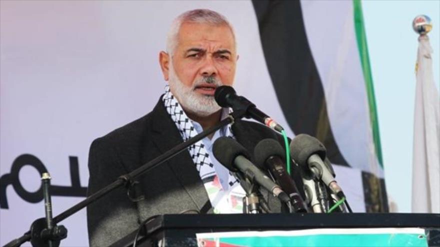 Le chef du HAMAS prononce un discours lors des funérailles de Soleimani