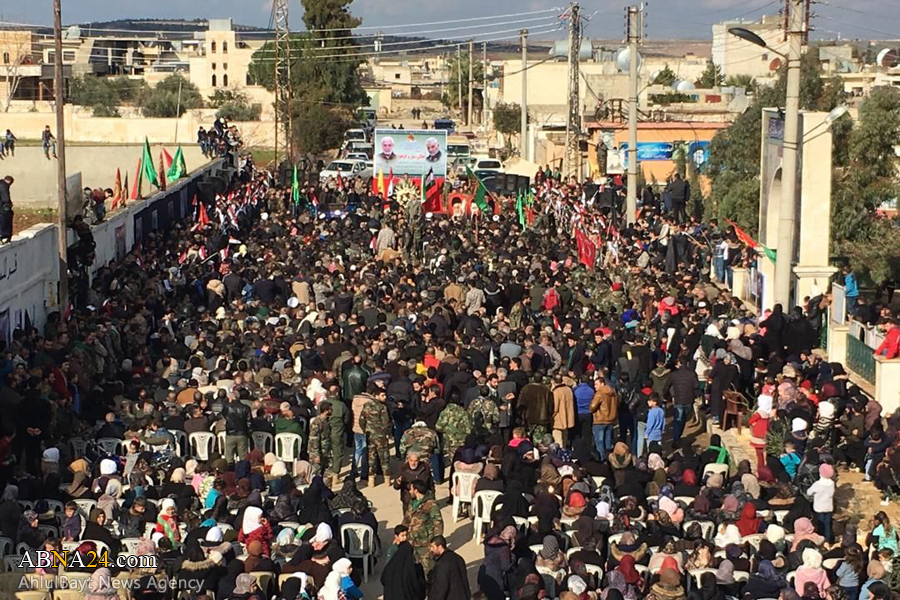 Photos: Commemoration ceremony for General Soleimani held in Nubl and al-Zahra