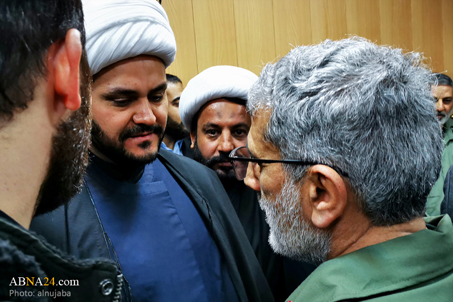 Al-Nujaba’s farewell to resistance martyred commanders / Al-Kaabi’s important meeting on sideline of ceremony (+Photos)