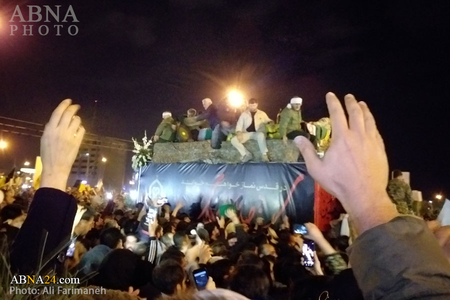 تقرير مصور/ تشييع عظيم لجثامين الشهيد سليماني والمهندس ورفاقهم في قم المقدسة بعد انتظار طويل-2