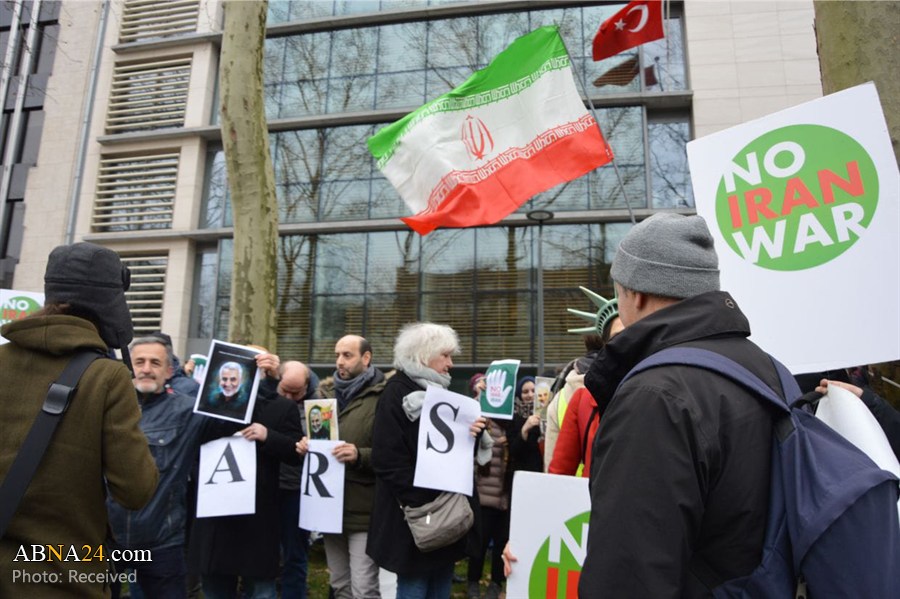 Photos: Anti-US rally in Brussels following martyrdom of General Soleimani