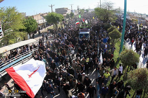 Photos: Magnificent funeral of martyr Abu Mahdi Al-Muhandis in Abadan