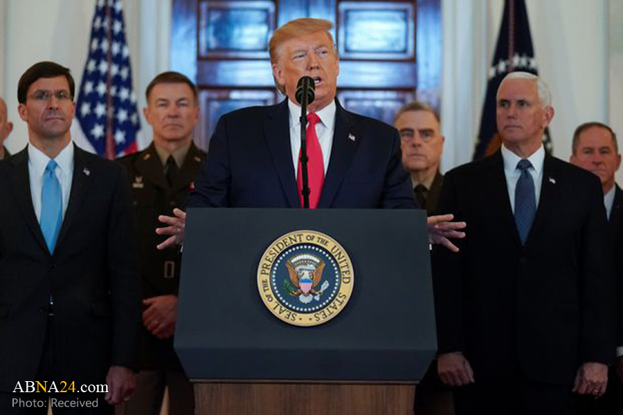 Trump says no Americans injured in Iran’s retaliatory attack, promises new sanctions