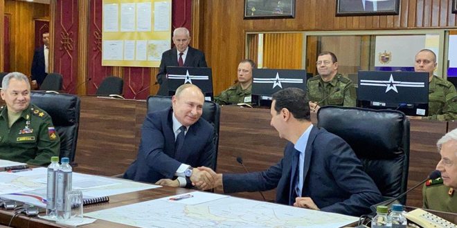 Les présidents al-Assad et Poutine examinent à Damas les derniers développements dans la région