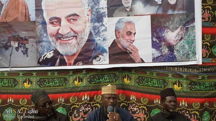 لە نیجریا مەراسمێکی سەرەخۆشی و تەعزیە بۆ سەرداری دڵەکان قاسمی سولەیمانی و هاوڕێکانی بەڕێوە چوو 
