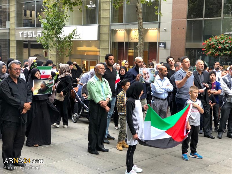 تقرير مصور/ احتجاجات أمام القنصلية الامريكية في سيدني الاسترالية تنديدا باغتيال الجنرال سليماني