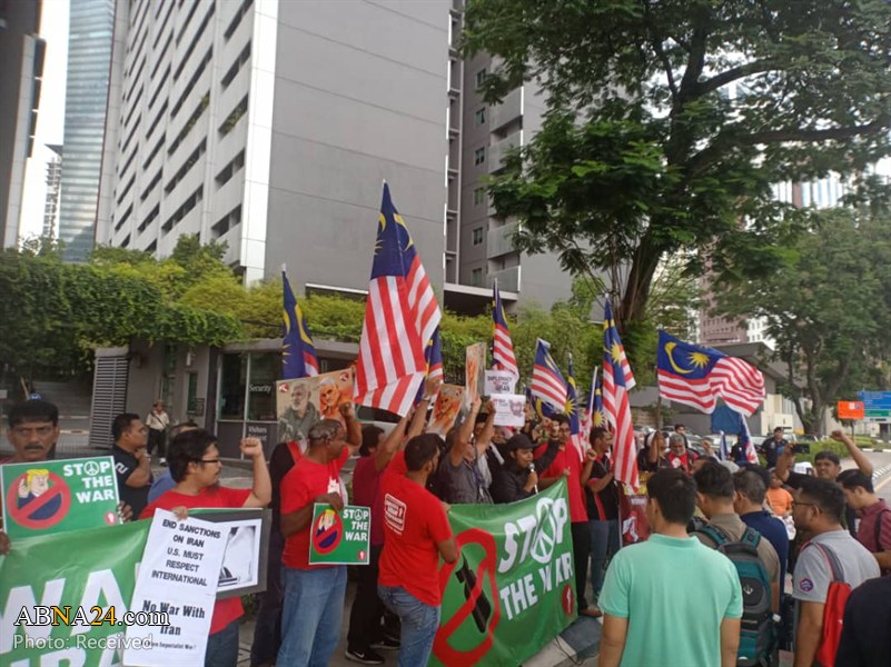Photos: Rally in front of US Embassy in Malaysia to protest General Soleimani's martyrdom