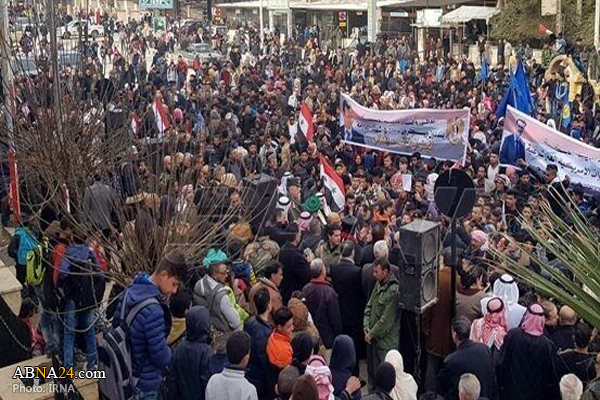 People of Hasaka in Syria hold rally to condemn assassination of Gen. Soleimani