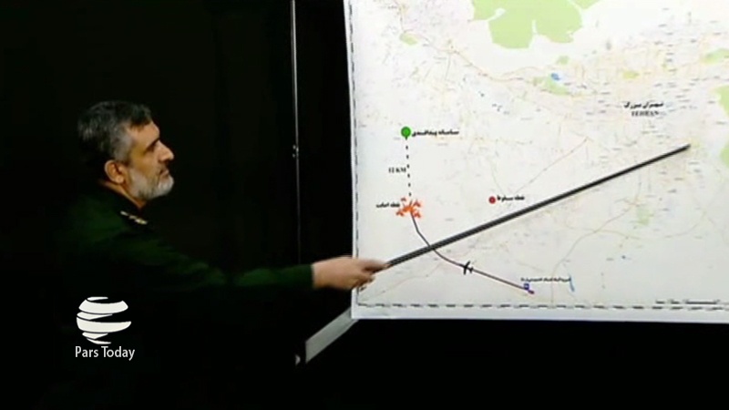 طیارہ حادثہ، سپاہ کی ایرو اسپیس کے کمانڈر کی پریس بریفنگ