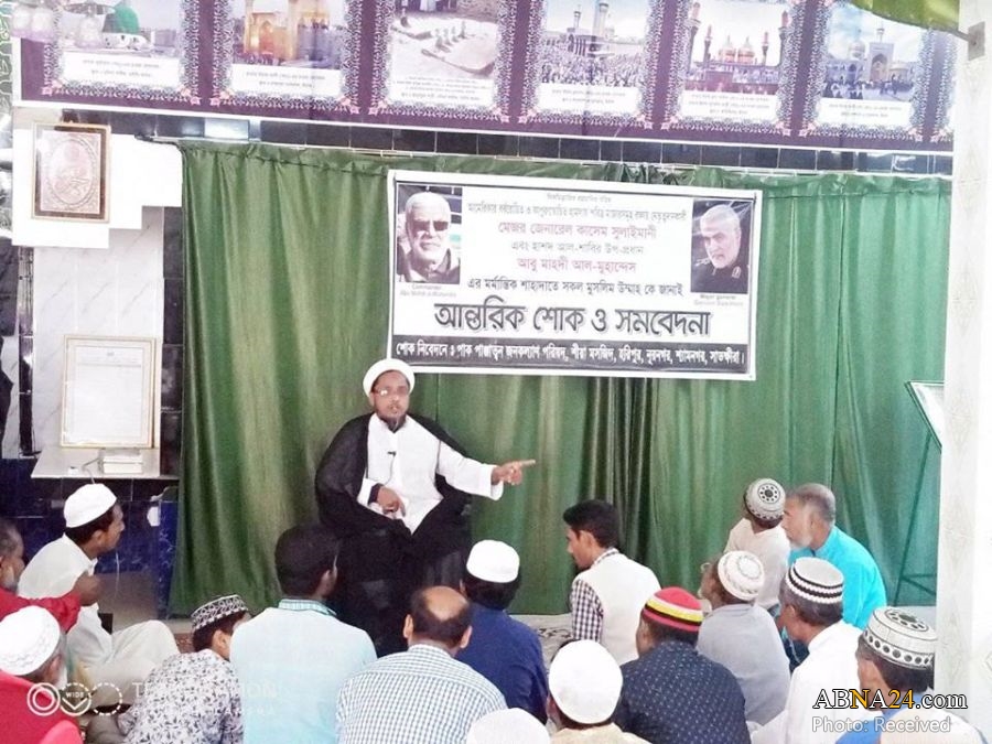 تقرير مصور/ مجلس تأبين الشهيد "سليماني" ورفاقه بمدينة نورنغار في بنغلاديش
