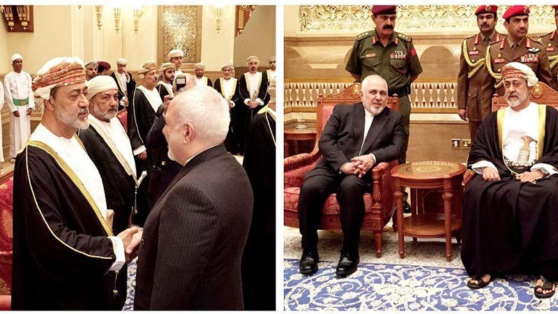 دیداری وەزیری دەرەوەی ئێران لەگەڵ پاشای نوێی عومان
