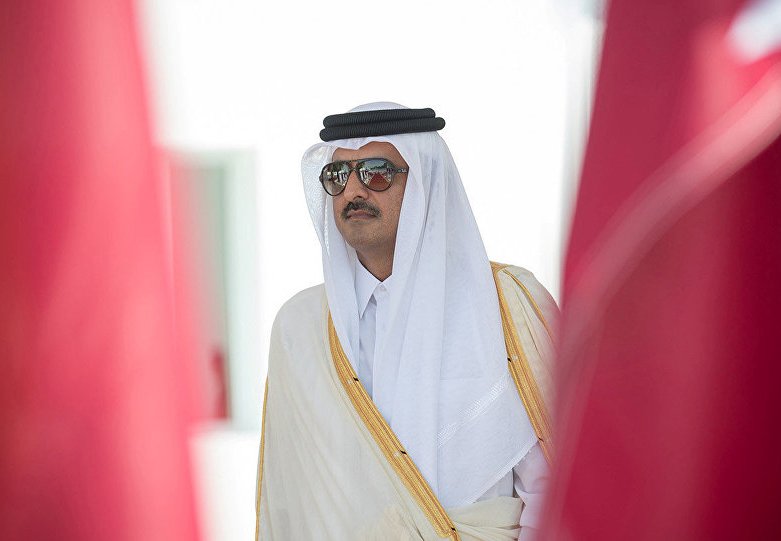 امير قطر "تميم بن حمد آل ثاني" يصل الى طهران