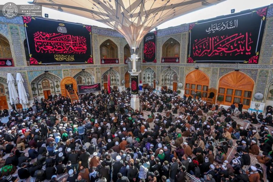 Photos: Mourning ceremony for martyrdom of Hazrat Fatima (SA) at Imam Ali holy Shrine