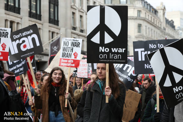 Photos: 'No war with Iran' protest in London