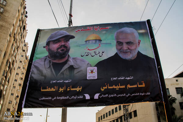 تقارير مصورة / رفع صور الشهيد "سليماني" في غزة الفلسطينية