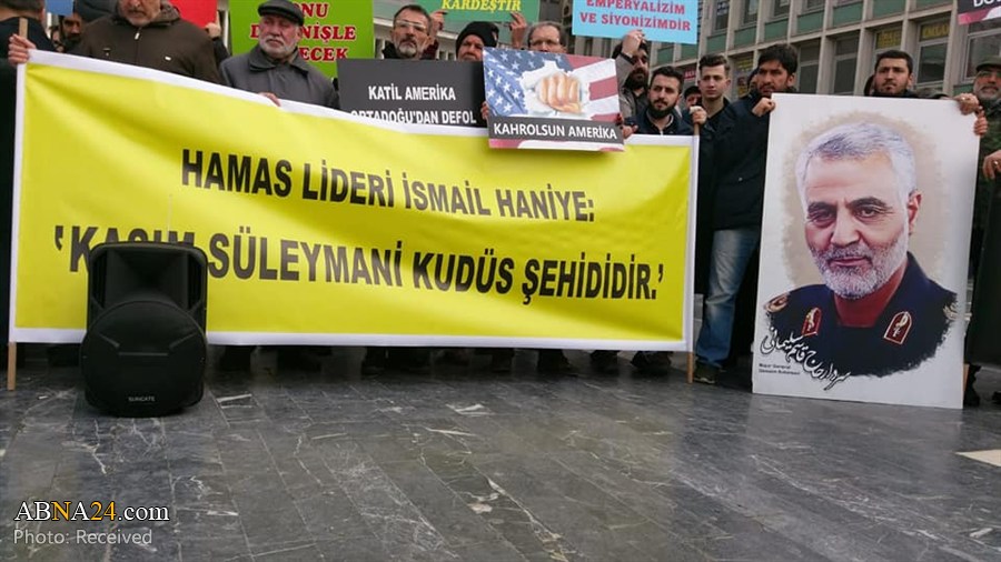 Photos: Anti-US protest held in Ankara over martyrdom of General Soleimani