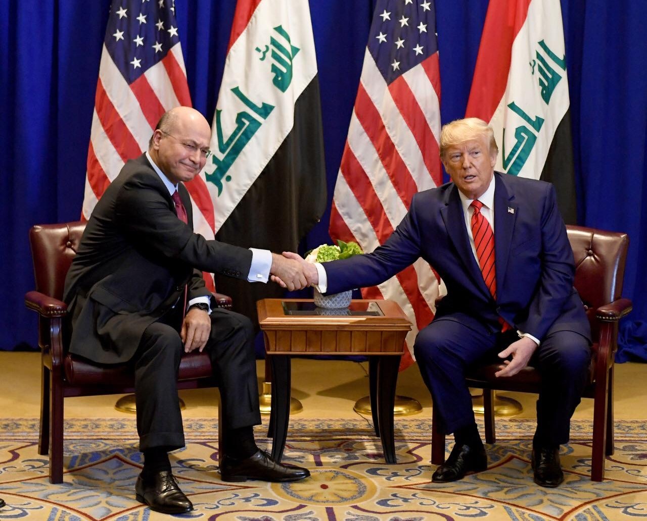 الغبان لصالح : غدا تلتقون الارهابي ترامب ودم ابو مهدي لم يجف