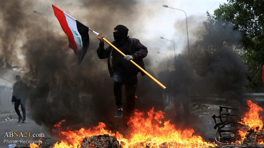 تقرير مصور / مصادمات بين متظاهرين والقوات الامنية في ساحة الطيران وسط بغداد 
