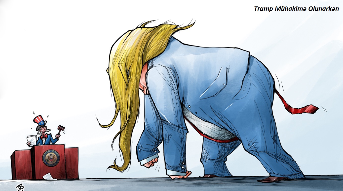 Трамп мүһакимә олунур – Карикатура