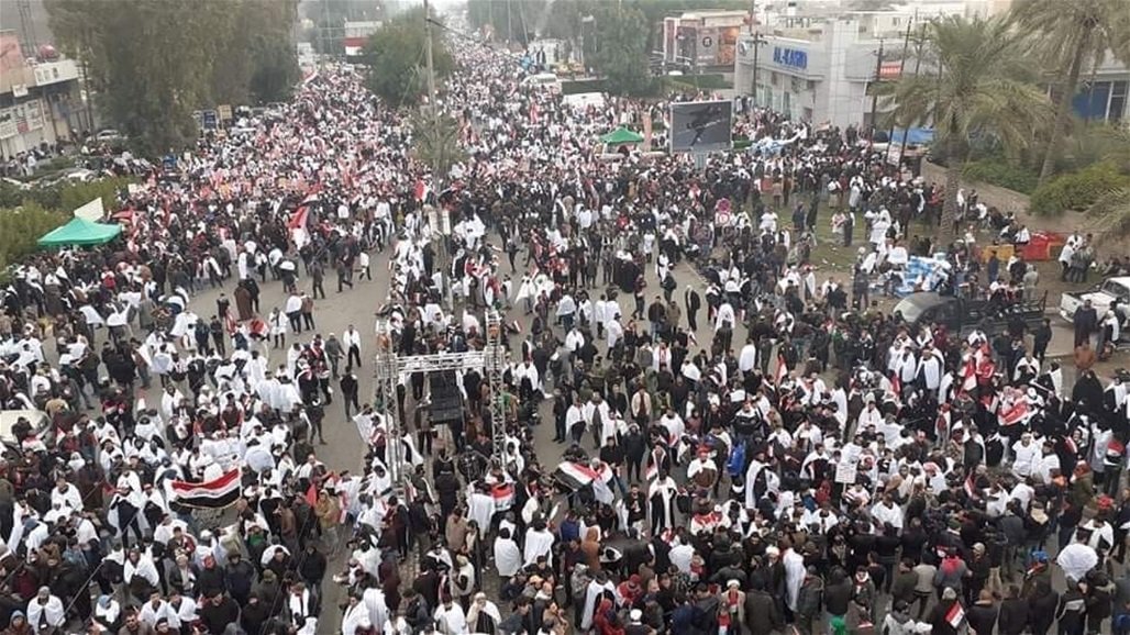 بغداد تشهد انطلاق تظاهرة كبيرة رفضاً للوجود الأميركي بالعراق 