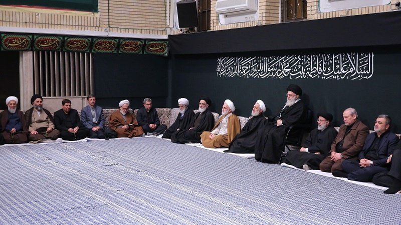 حضرت فاطمہ زہرا (س) کی ایام شہادت کی مناسبت سے مجالس عزا میں رہبر انقلاب اسلامی کی شرکت