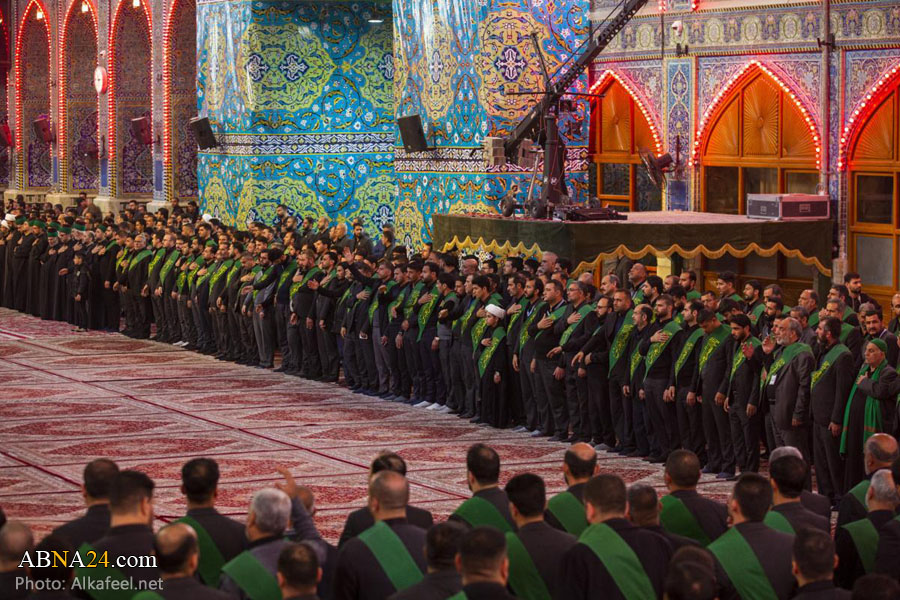 تقرير مصور / خَدَمةُ العتبتين المقدّستين يعزّون الإمامَ الحسينَ وأخاه أبا الفضل العبّاس باستشهاد السيّدة الزهراء (ع)