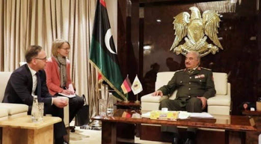 حفتر يستقبل وزير الخارجية الألماني في بنغازي